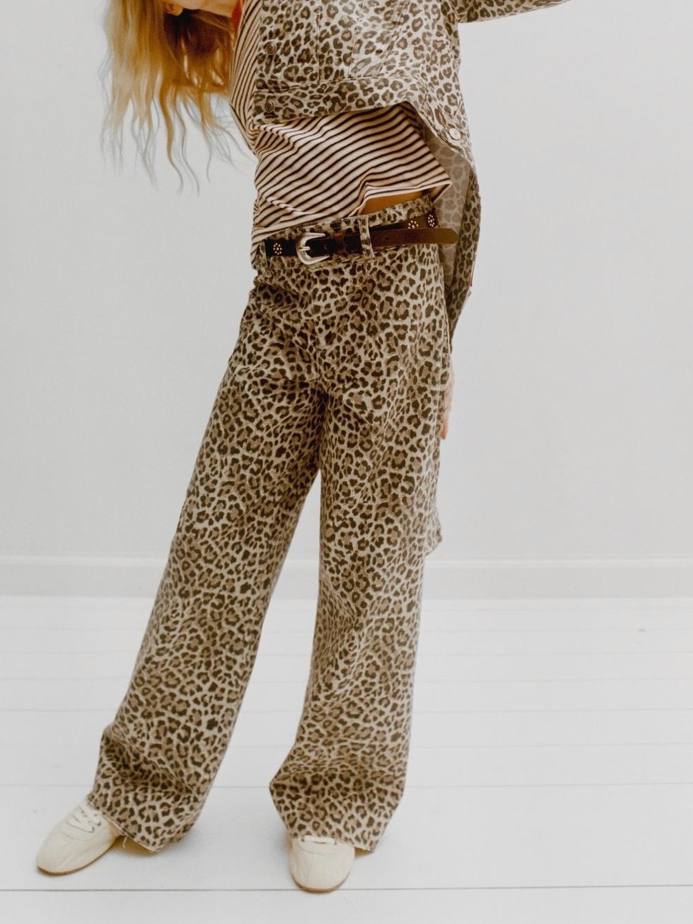 Zara cheetah print jeans, size 2